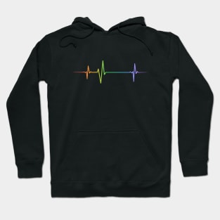 Rainbow Heartbeat Pride Shirt, LGBTQ Pride, Gay Shirt, Lesbian Shirt, Gift for Gay Lesbian, Queer Pride Month Hoodie